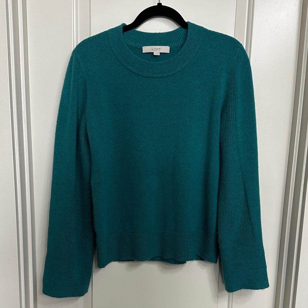LOFT Turquoise Knit Pullover